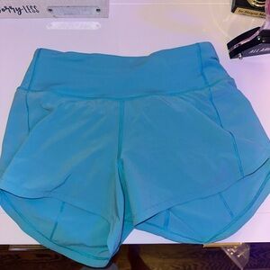 Teal lululemon speed up shorts!